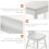 5Pcs 1/12 Mini Wooden Dining Table Chair Set White 10