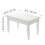5Pcs 1/12 Mini Wooden Dining Table Chair Set White 2