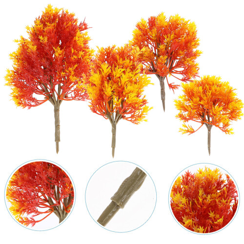 4 Kunststoff Ahorn Mini Garten DIY 19-10 Cm 2