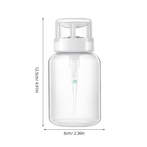 2Pcs 200Ml Nail Polish Remover Press Bottles With Lockable Pump 1