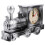 Railway Engine Alarm Clock For Bedroom Living Room Silver 4