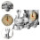 Railway Engine Alarm Clock For Bedroom Living Room Silver 8