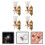 4Pcs Miniature Sand Table Wall Lamp Landscape Ornament Decor 3