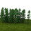 20pcs 1:100 Plastic Fir Trees Model Train Scenery Landscape (Green) 7