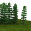 20pcs 1:100 Plastic Fir Trees Model Train Scenery Landscape (Green) 3