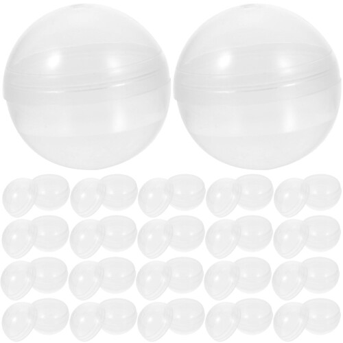 50 Pcs Vending Machine Empty Round Clear Capsules
