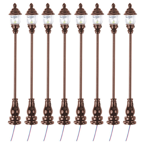 8Pcs Mini Yard Lamp Models For Sand Table Decor Street Light Ornaments 2