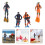 4Pcs Pvc Simulation Diver Decoration Mini Sand Table Scene Figure 7