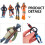 4Pcs Pvc Simulation Diver Decoration Mini Sand Table Scene Figure 6