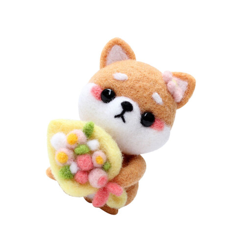Kit De Feutrage À L’aiguille Pour Peluche Avec Fleurs 2