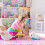 1Pc Practical Miniature Wooden Bookshelf Durable Mini House Accessory 7