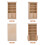 1Pc Practical Miniature Wooden Bookshelf Durable Mini House Accessory 6