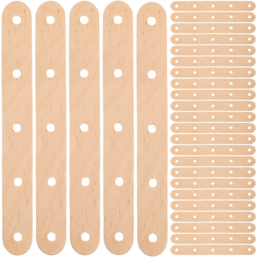 50 Pièces Bâtonnets En Naturel Avec Trou Pour 2