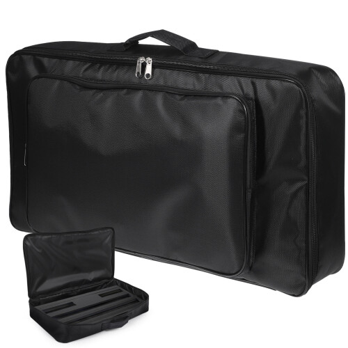 Black Nylon Guitar Effect Pedal Storage Bag with Non-Slip Handle