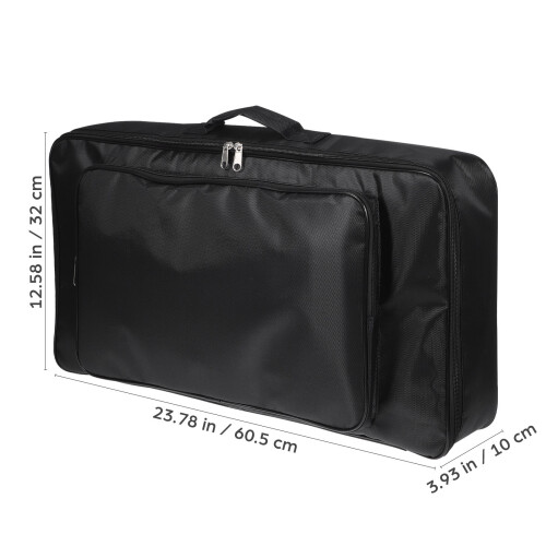 Black Nylon Guitar Effect Pedal Storage Bag with Non-Slip Handle 1