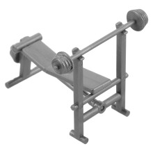 Dollhouse Mini Weight Bench Dumbbells DIY Exercise Equipment