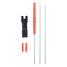 1 Set Bike Safety Flag Fiberglass Pole Children'S Tail Triangular Flag