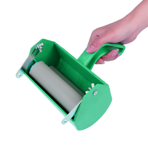 Paint Wallpaper Roller Plastic Head Wall Pattern Tool Green 2