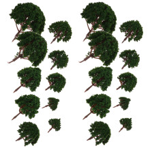 20Pcs Model Scenery Landscape Trees 3Cm-8Cm Dark Green