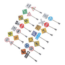 14Pcs Miniature Traffic Signs Sand Table Decor Minilandscape Ornaments