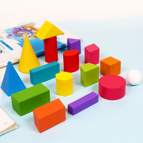 1 Set Wiskundige Solid Blokken Educatief Speelgoed 2
