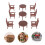 4 Sets Mini Table Chair Set Model Living Room Accessory 7