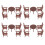 4 Sets Mini Table Chair Set Model Living Room Accessory 3