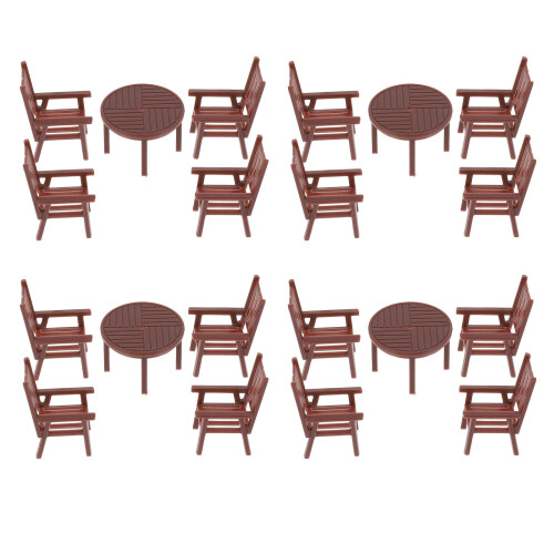 4 Sets Mini Table Chair Set Model Living Room Accessory 2