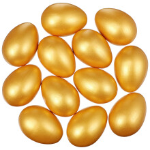 12Pcs Diy Easter Egg Natural Wooden Decorative Party Favors