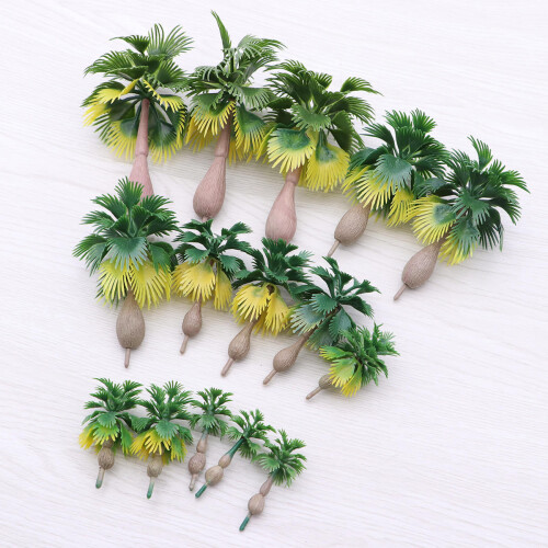 15Pcs Model Train Palm Trees For Tropical Landscape N Z Scale 2