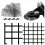 1 Set Aquarium Isolation Panel Lattice Plate 30x15cm Black 4 Pcs 7