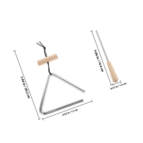 One Set Of Hand Percussion Triangles For Music Learning 1