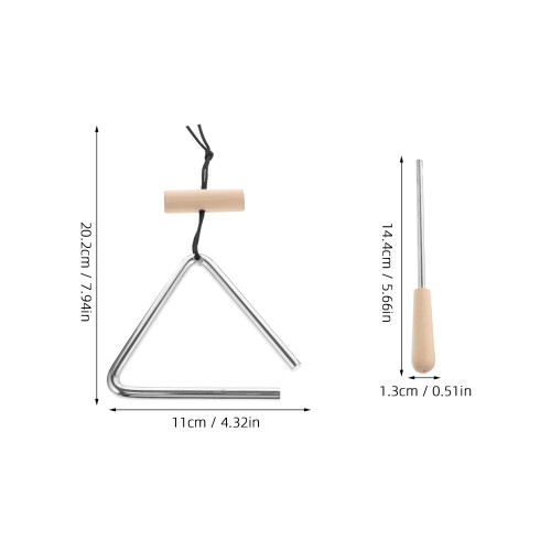 One Set Of Hand Percussion Triangles For Music Learning 2