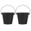2Pcs Iron Ash Bucket For Grill Fireplace Charcoal Use 9