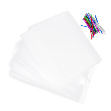 100 Sets Airtight Bread Bags Gusseted Poly Storage Wrappers