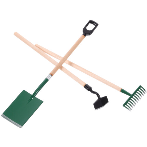 3Pcs Mini Gardener Tools Set Spade Rake Hoe For Kids