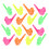 16Pcs Colorful Plastic Bird Shaped Whistle Party Props 10