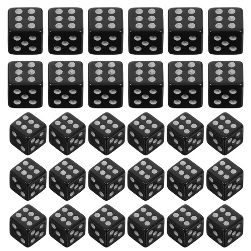 100 Miniatura Neri 6 Per Giochi Feste Matematica