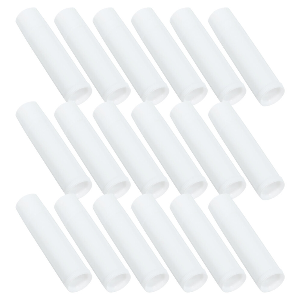 Happyyami 50Pcs Lip Balm Tube Pp Wax Container With Caps Transparent