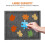 6Pcs Stackable Puzzle Piece Sorter Trays Portable Felt Organizer 6