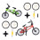 2 Set Mini Bici Dita In Alluminio Per Scrivania 1