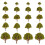 20Pcs Model Scenery Trees Yellow Green 3Cm-8Cm Landscape Props 6