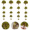 20Pcs Model Scenery Trees Yellow Green 3Cm-8Cm Landscape Props 7