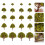 20Pcs Model Scenery Trees Yellow Green 3Cm-8Cm Landscape Props 5
