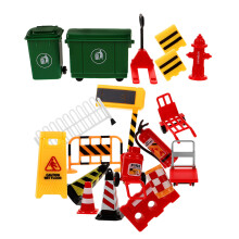19Pcs Mini Traffic Road Signs And Fences Educational Toys For Kids