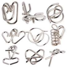 2 Sets 18Pcs Metal Brain Teaser Puzzle Toys Chinese Ring Game