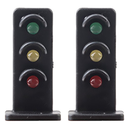 2Pcs Railroad Light Model Sand Table Miniature Signals Building Material 1