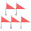 5 Sets Bicycle Safety Flag Handlebar Cycling Accessories 7
