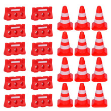 1 Set Mini Roadblocks Toy Road Cone Fences For Kids Traffic Play