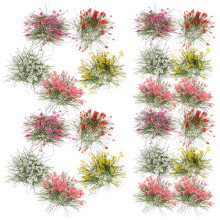 5Pcs Static Flower Tuft Artificial Grass For Railway Miniature